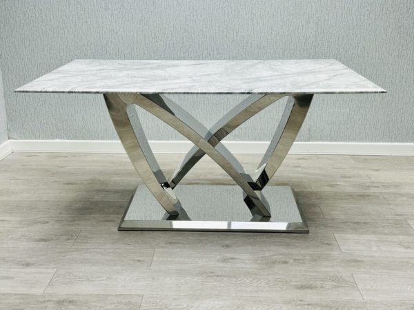 California Grey Marble160cm Dining Table - Image 2