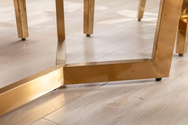 Sorrento Oval 150cm Ceramic Gold Table - Image 2