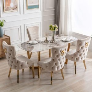 Sorrento Oval 150cm Ceramic Gold Table