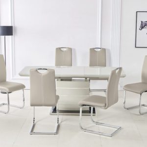 Milan Cappuccino Extending Dining Table ONLY