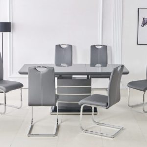 Milan Grey Extending Dining Table
